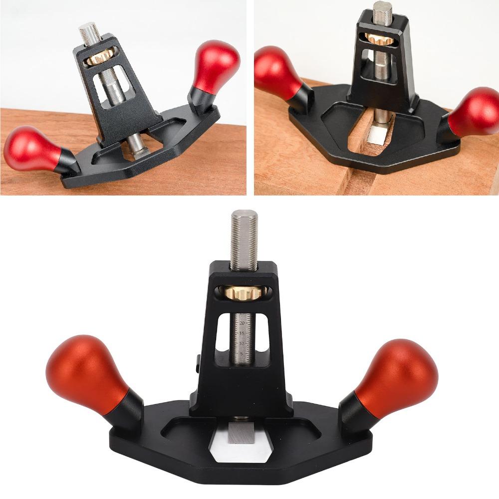 Aluminum Alloy Grip Woodworking Router Plane Quick Adjust Depth Trimming Plane Grooves Cutting