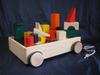 in Japan Wooden Building Blocks [Made Toys] Pull-cart