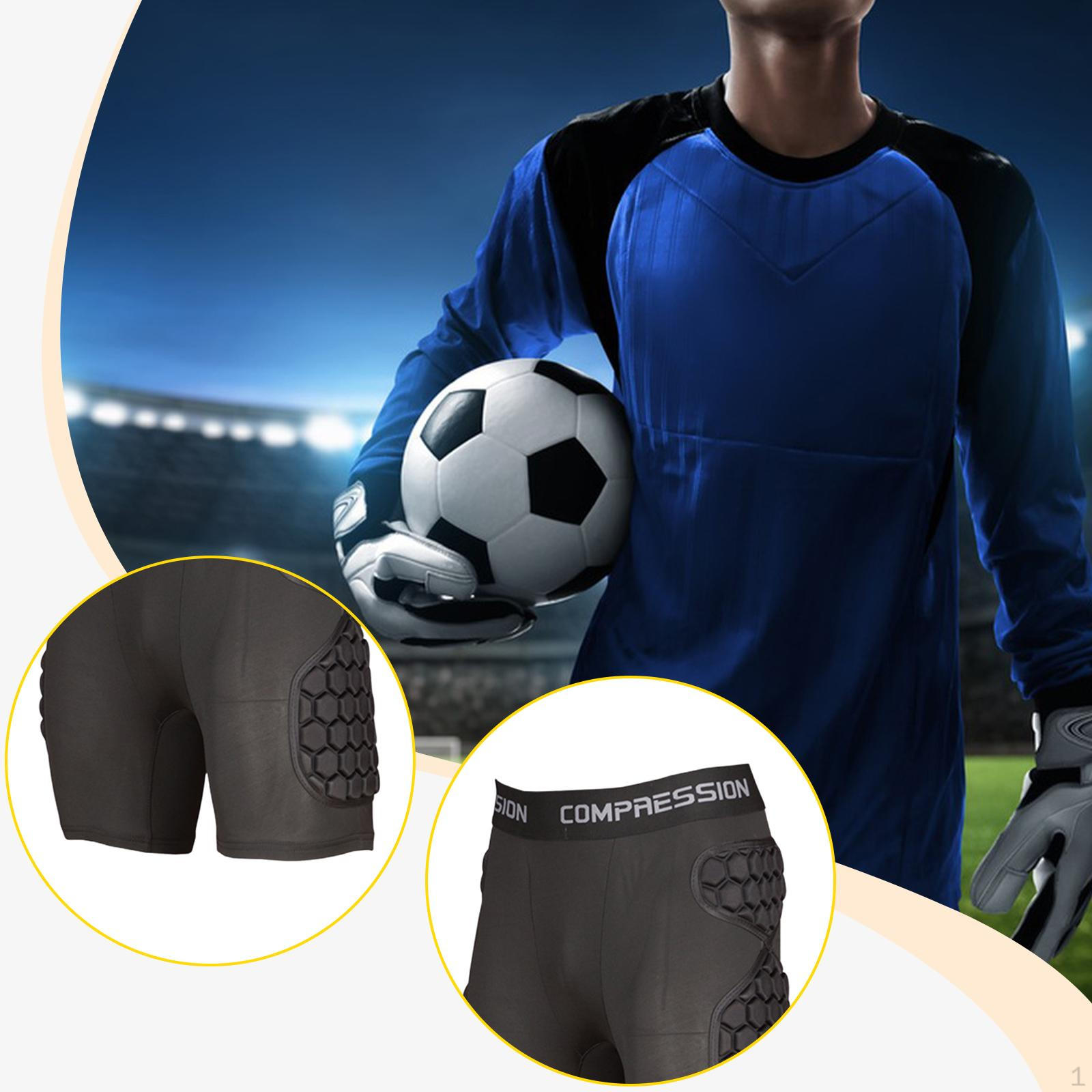 

Goalkeeper Compression Shorts EVA Foam Padding Multifunctional for All Seasons Ergonomic Fit Size S
