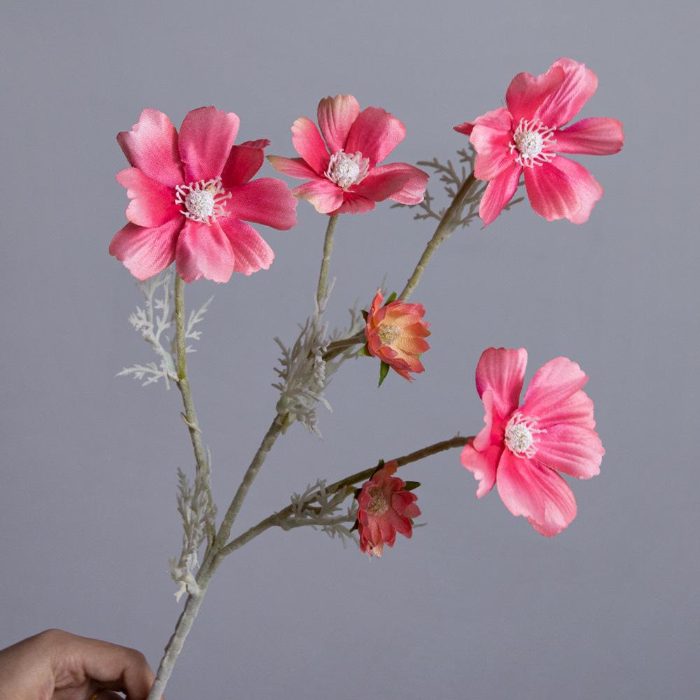 Artificial Single Stem Cosmos Flower Decoration for Home, Weddings, and Photography