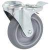 VidaXL 4pcs Roulettes pivotantes à trou de boulon à double frein 100mm
