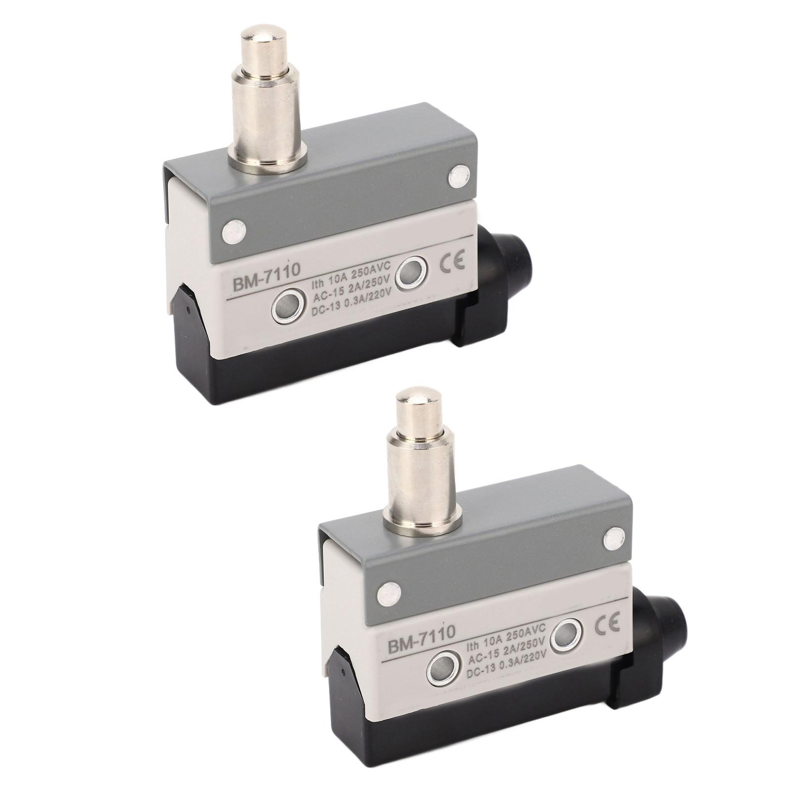 

2Pcs Sealed Limit Switch Adjustable Momentary Limit Switch Pin Plunger NO+NC 250VAC