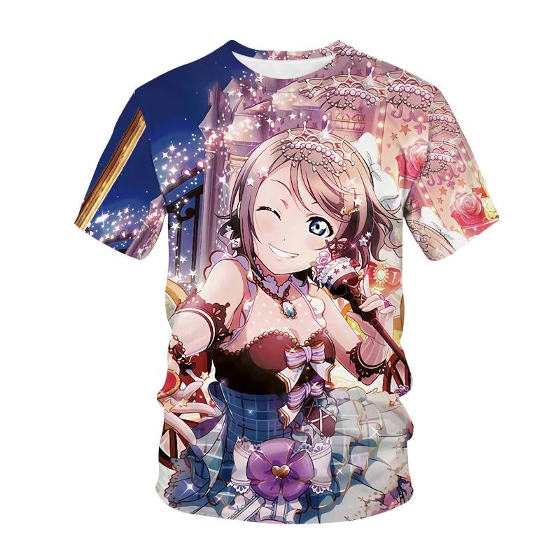 apanese Anime Love Live Tees 3D Print T-shirt Cosplay men Oversized T Shirt Streetwear Tees Harajuku Y2k Women Clothing