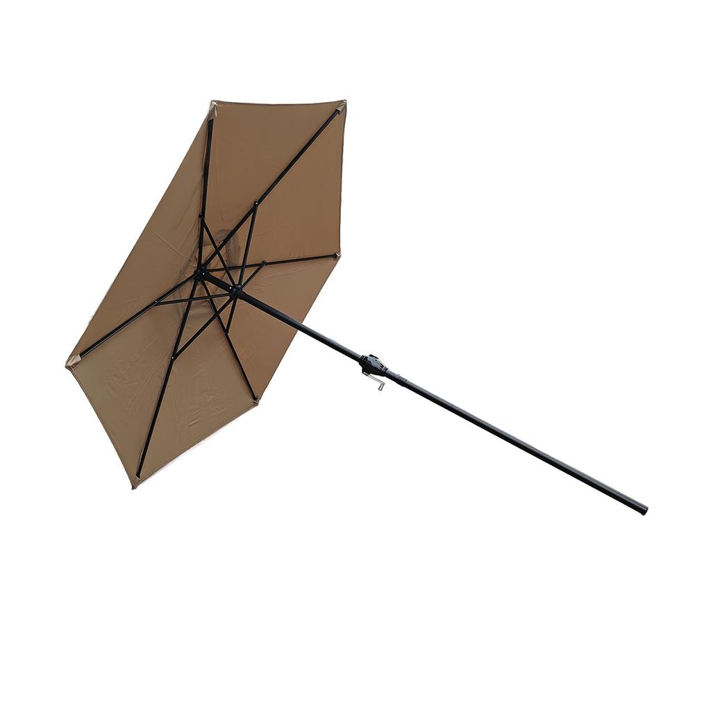 6.9ft Patio Umbrella Outdoor Table Umbrella Market Umbrella with 8 Sturdy Ribs for Garden Deck Backyard Pool Khaki