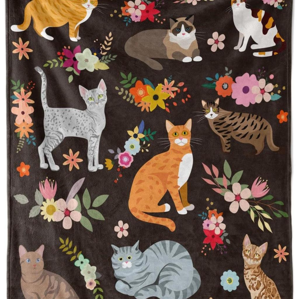 Thick Flannel Fleece Blanket, Soft Nap Throw Blanket & Pet Blanket
