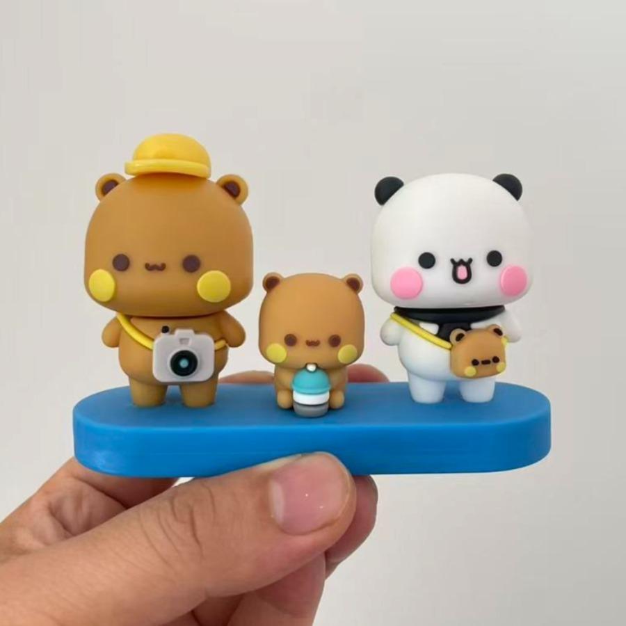 Ornamente de birou Kawaii Bubu Dudu Accesorii auto Decorațiuni pentru casă Figurine anime Urs panda Yier Decor pentru casă Figurine de desene animate