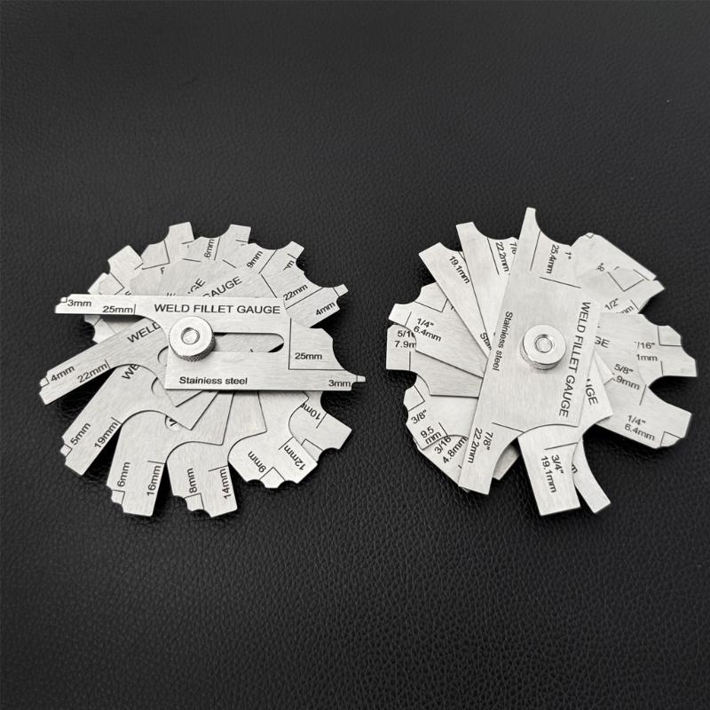 Professional Welding Calibration Tool Steel Construction Double Scale Cams Gauges for Accurate Metric Royal Readings