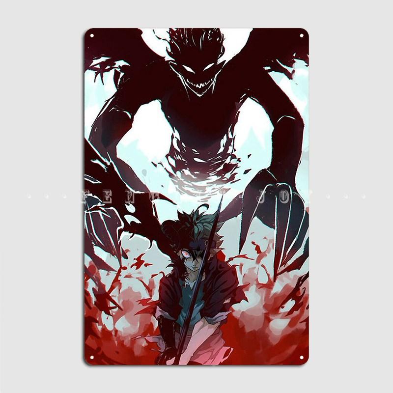 

Демон антимагический Аста металлический знак настенный паб клуб бар украшения таблички оловянный знак плакат 20x30cm