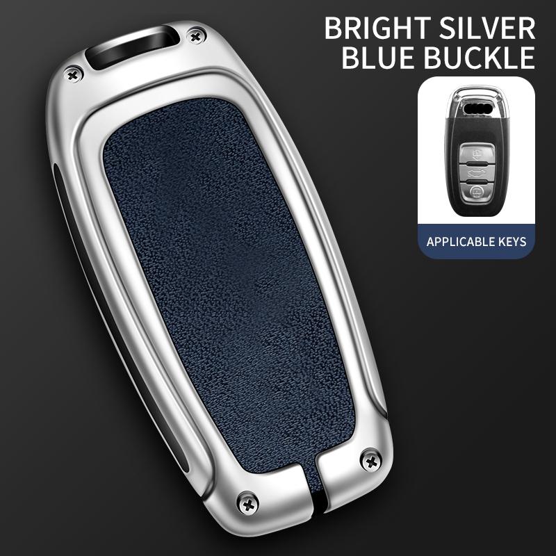 

Металлический кожаный чехол для автомобильного ключа для A5 A6 C7 A7 A8 Q3 Q5 Q7 S4 S6 S7 S8 R8 TT A1 A3 8V A4 B8 B9 держатель аксессуары