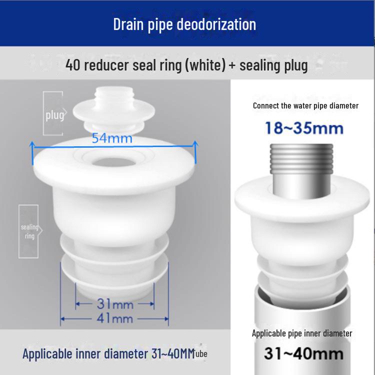 Silicone Deodorant Seal for Kitchen and Washing Machine Drain Pipes