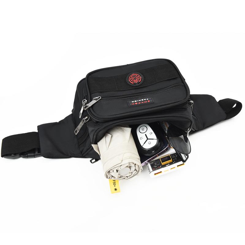 Unisex Multifunctional Waist Bag Large Capacity Waterproof Oxford Business Pack Trendy Crossbody Chest Bag for Travel Work