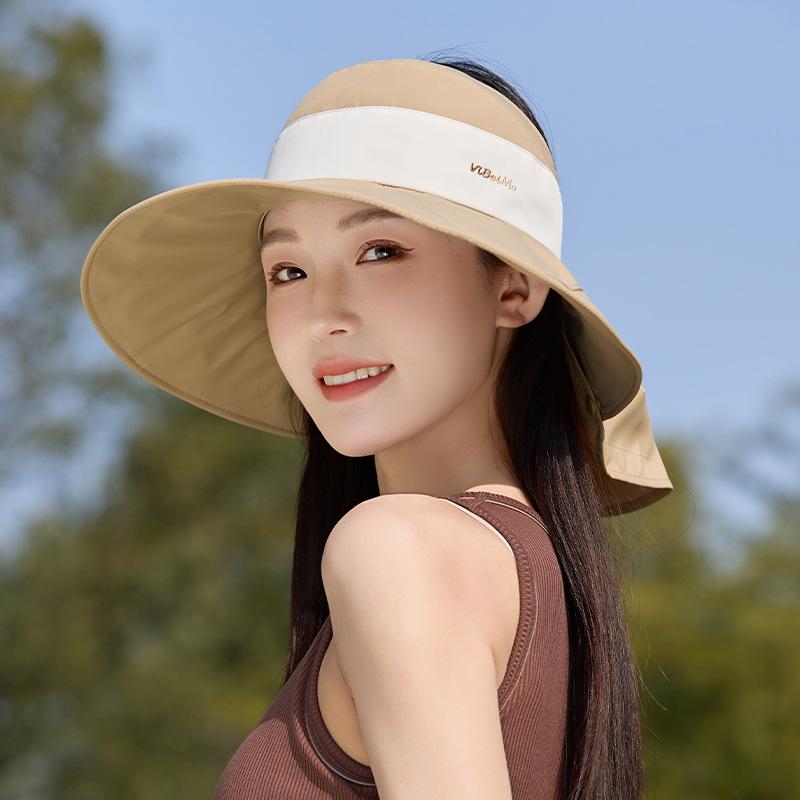 Sunscreen Bucket Hat New Face Small Summer UV Protection Outdoor Sun Hat Big Brim Shawl Sun Hat