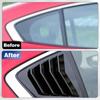2PCS Glossy Black Rear Side Window Trim Spoiler Back Window Shutter Cover Louver Air Vent for Mazda 3 Axela Sedan