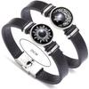 Retro Luminous Couple Bracelets Sun Moon Leather Strap Bracelet Elegant Hand Chain Couple Jewelry Gift