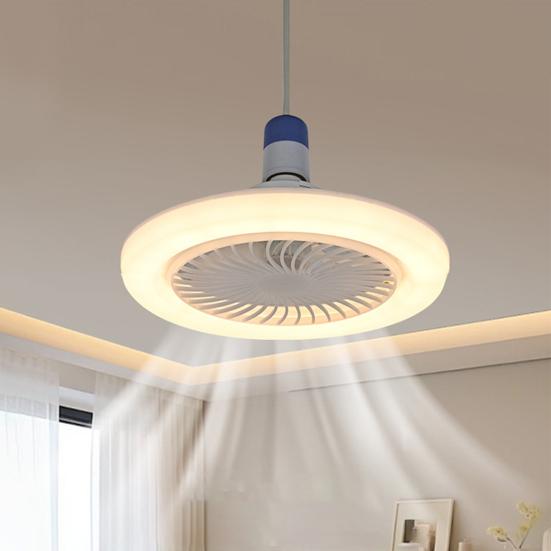 30W E27 Deckenventilator mit Licht & Fernbedienung, Dimmbarer LED-Ventilatorlicht-Kronleuchter für Wohnzimmer Schlafzimmer Küche, Home-Office-Beleuchtung