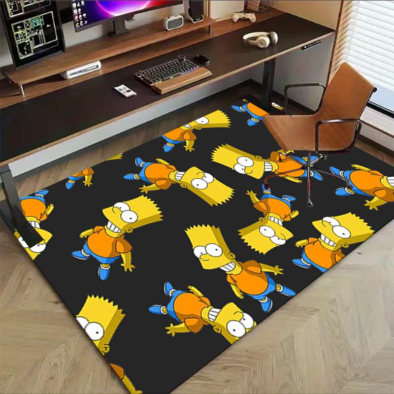 Bart Simpson Carpet For Playroom Bedroom Living Room Sofa Home Decorkids Game Area Rug Nonslip Floor Mat