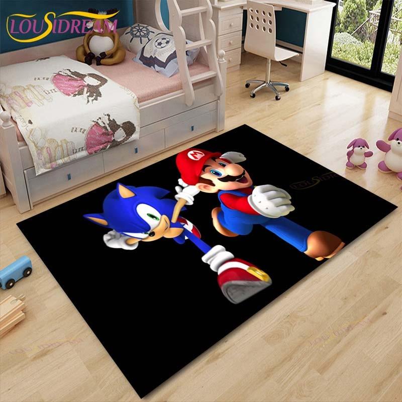 Mario Bros Anime Teppich Wohnzimmer Schlafzimmer Nachttisch Matte Japanisches Arbeitszimmer Computer Stuhl Home Fashion Bodenmatte Bereich Teppich