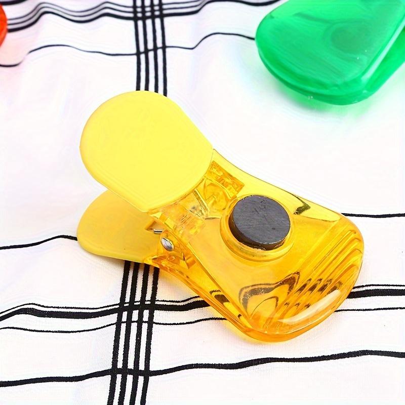 6 Pack Strong Magnetic Potato Chip Bag Clips, Non-Slip Plastic Sealing Clips, Suitable for Kitchen, Home and Office Food