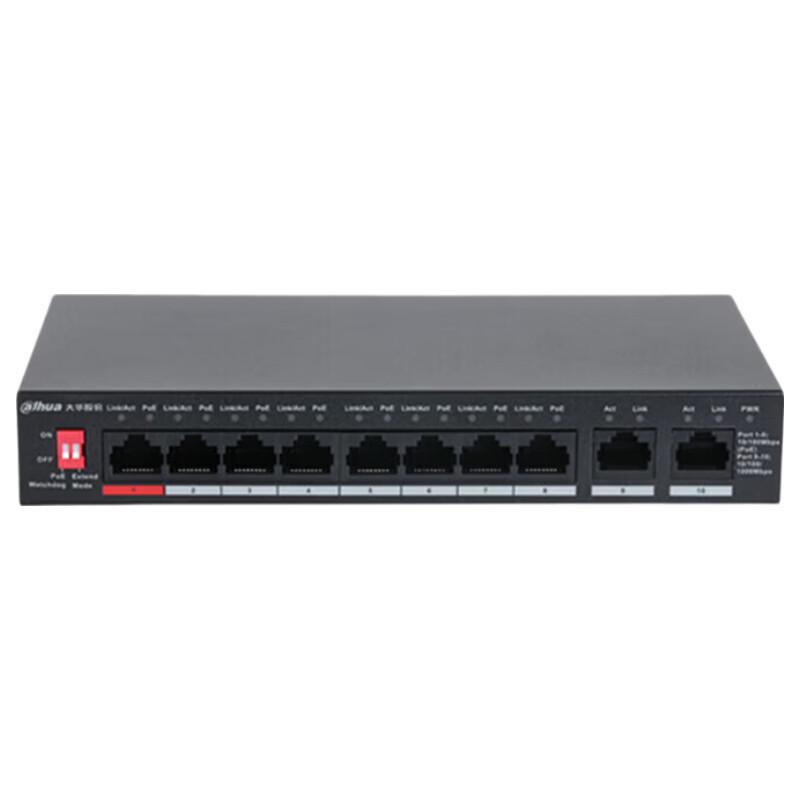 

Dahua 8-Port 100M Access 2-Port 1000M Uplink Unmanaged PoE Switch CN plug (adapter included)
