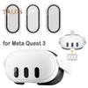 Camera Lens Protector Thin 9H Tempered Glass Anti-Scratch 360-Degree Full Coverage Camera Screen Protector Cover for Meta Quest 3