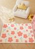Flower Pattern Carpets for Living Room Fluffy Soft Study Floor Mat Cream Style Bedroom Decor Girl Carpet Thick Plush Bedside Rug