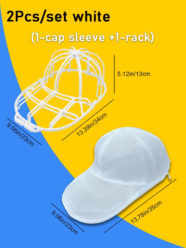 

2Pcs/Set Hat Washing Protector, Baseball Cap Washer, Anti-Deform Hat Shaper for Machine Washing & Drying