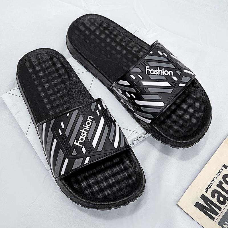 

Мужские спортивные шлёпанцы — нескользящие, устойчивые к запаху, тапочки с открытым носком для пляжного душа в помещении и на открытом воздухе — весенний и летний комфорт 40-41 чёрный