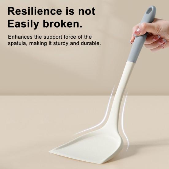 Silicone Spatula Non-Stick Cookware Safe Turner & Slotted Spoon Heat-Resistant Scratch-Free Easy-Clean Kitchen Utensils for Frying Stirring Serving