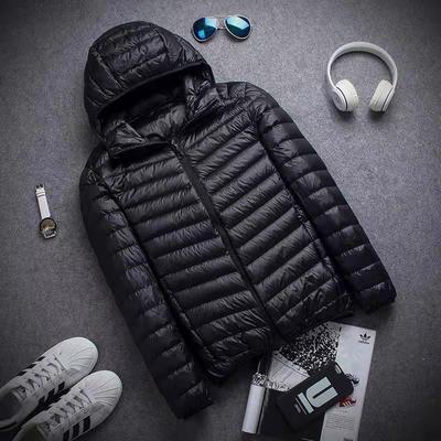Leichte Herren-Daunenjacke aus Baumwolle im koreanischen Stil – Slim Fit, kurz, große Größe, Herbst-/Wintertrend