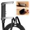 240W Type C To Type C Fast Charging Cable with Invisible Phone Holder 90° L-Shape Cable for Gaming 2-in-1 Foldable Stand Wire