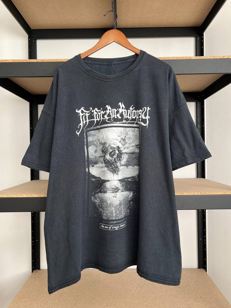 Unisex shirt Cotton Oversize Large Size Vintage 2000s Fit for an Autopsy Deathcore Band Black T-shirt Sz XXL