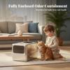 Enclosed Cat Litter Box Scratch-Resistant Stainless Steel Pet Supply