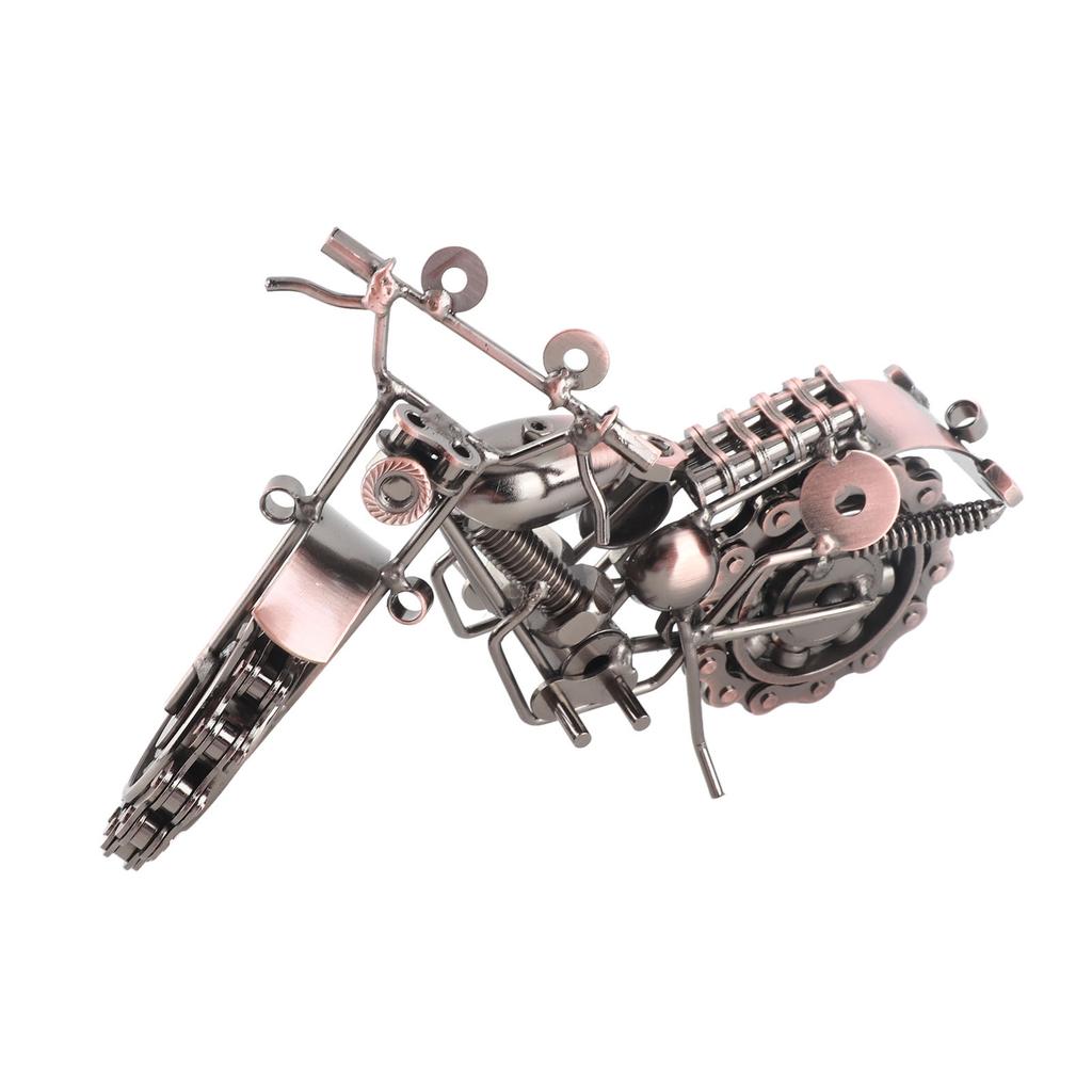 Motorcycle Toy Model Metallic Antique Texture Sturdy Smoothing Metal Motorcycle for Kids Decoration