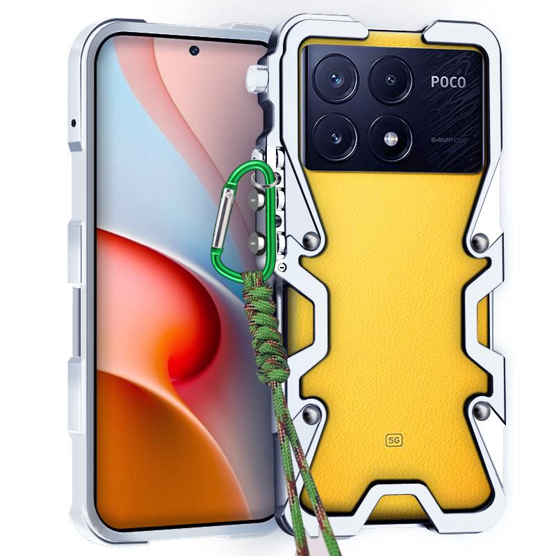 

Metal Aluminum bumper Shockproof Case For Xiaomi poco X7 X6 pro neo X5 pro M6 Pro F5 F6 Pro F7 Ultra Aluminum Cases Cover Bumper poco x7 pro 5G серебряный
