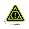 Reflective Sticker, Triangular Warning Reflective Sticker, PVC, Yellow/Green, 240° Wide Angle Reflection, 4.2 X