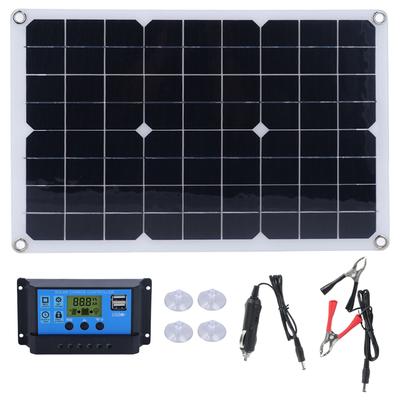 Solar Battery Charging Panel 50W Monocrystalline DC 18V Portable Solar 1600mA Power Panel Kit with