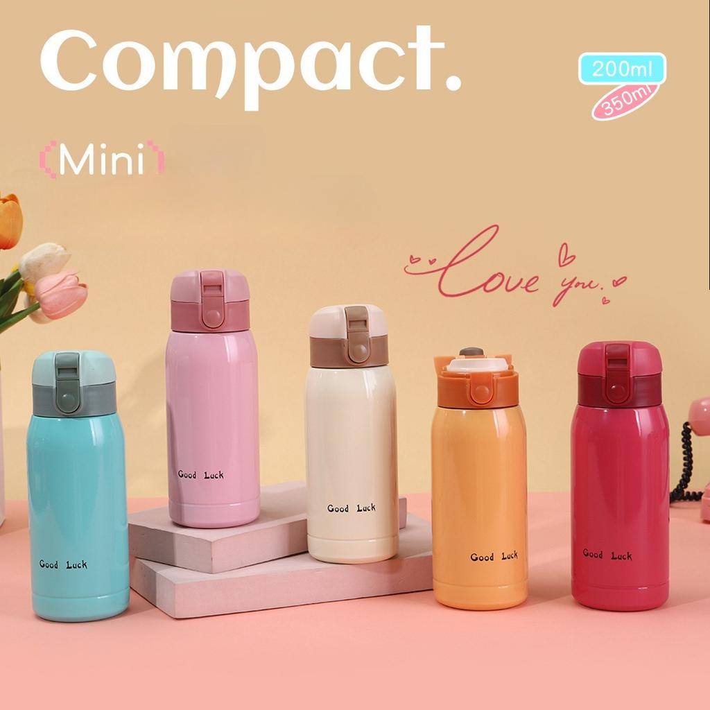 1Pc Mini Thermos Cup 360ml Pocket Cup Thermal Coffee Mug Stainless Steel Vacuum Flask Insulated Hot Water Bottle Women Kids Gift