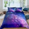 Galaxy Duvet Cover Set 3D Printed Space Themed Bedding Set Boys Galaxy Series Universe Pattern Polyester Quilt Cover For Girl