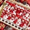 Customized Pendant Gifts Red And White Doll Hanging Pendants for Christmas Tree, Decorative Wooden Girls Holiday Symbols Ornament, Seasonal