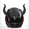 2 Stück Motorradhelm Dekoration Teufelshörner Stil Motorradhelm Zubehör Aufkleber Cosplay Styling mit Saugnapf