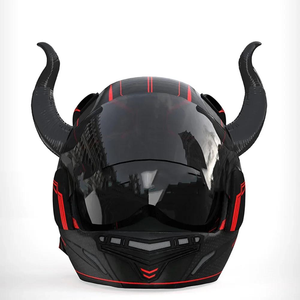 2 Stück Motorradhelm Dekoration Teufelshörner Stil Motorradhelm Zubehör Aufkleber Cosplay Styling mit Saugnapf