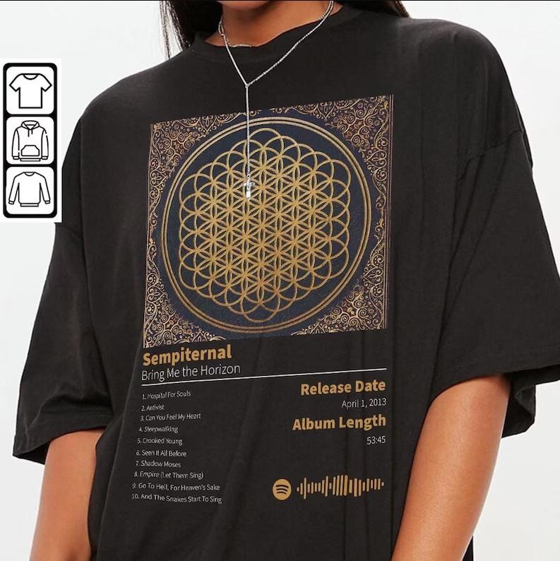 Bring Me the Horizon Sempiternal Album Shirt, Bring Me the Horizon Retro Vintage Unisex T-Shirt XXXL