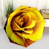 1pc Yellow Rose Automatic Folding Umbrella - Portable Collapsible Design, 8-Rib Iron Frame, Durable Fabric yy251125073