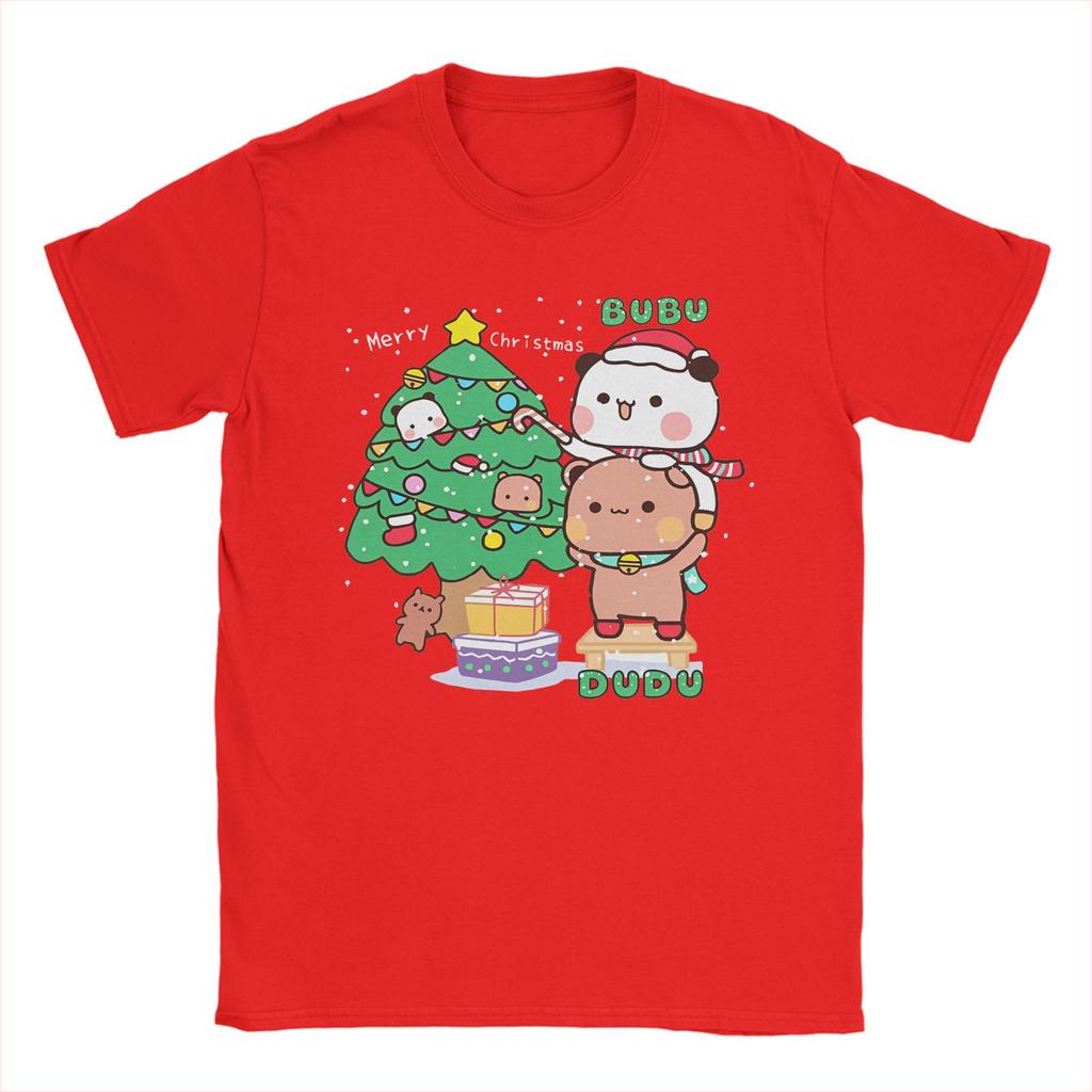 Men's T-Shirt Bubu Dudu Xmas Christmas Humorous Cotton Tee Shirt Short Sleeve  T Shirt Round Collar Clothing Plus Size