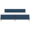Box Spring Bed with Pillows and Headboard Blue 200 X 200 Cm Fabric