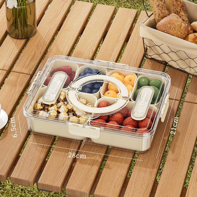 

Silicone Divided Fresh-keeping Food Container with Fork & Spoon