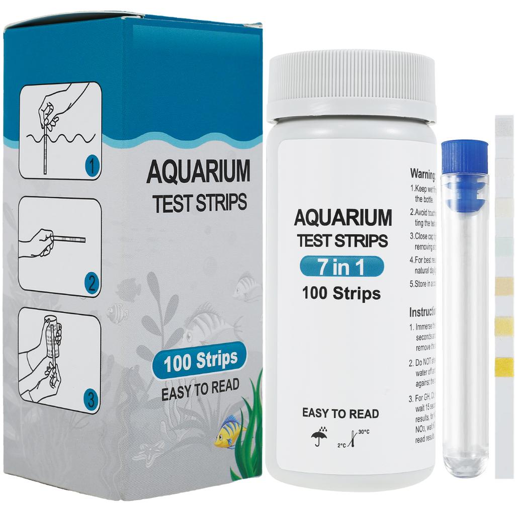 100Pcs 7-in-1 Water Quality Test Paper Aquarium Water pH Test Strips Kit Generic Aquaculture Water Quality Test Paper