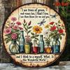 Vintage Floral Metal Sign I See Green Trees 20x20cm Wall Decor