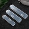 1Pc Portable Makeup Brush Organizer Eyebrow Pencil Tableware Chopsticks Transparent With Cover Storage Box Kitchen Accessories