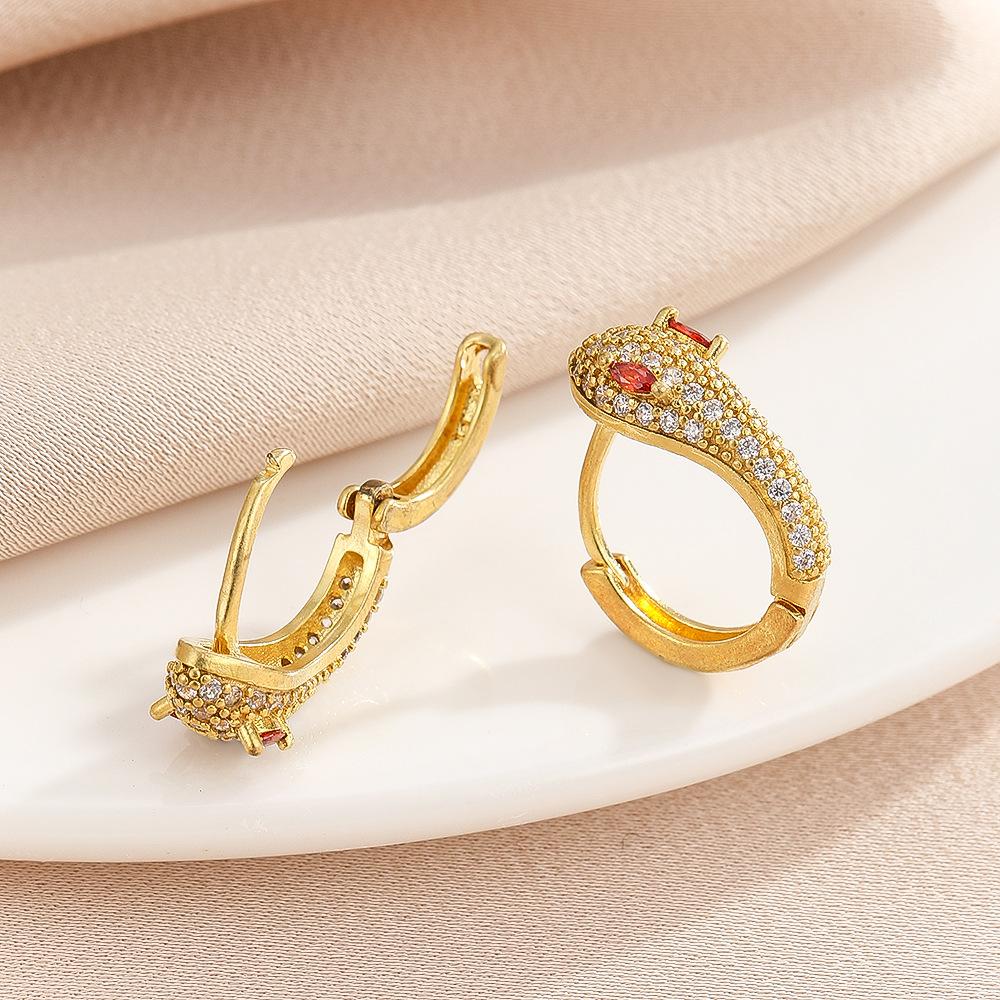 European and American Personalized Snake Design Earrings Retro Versatile Exquisite Trendy Earrings